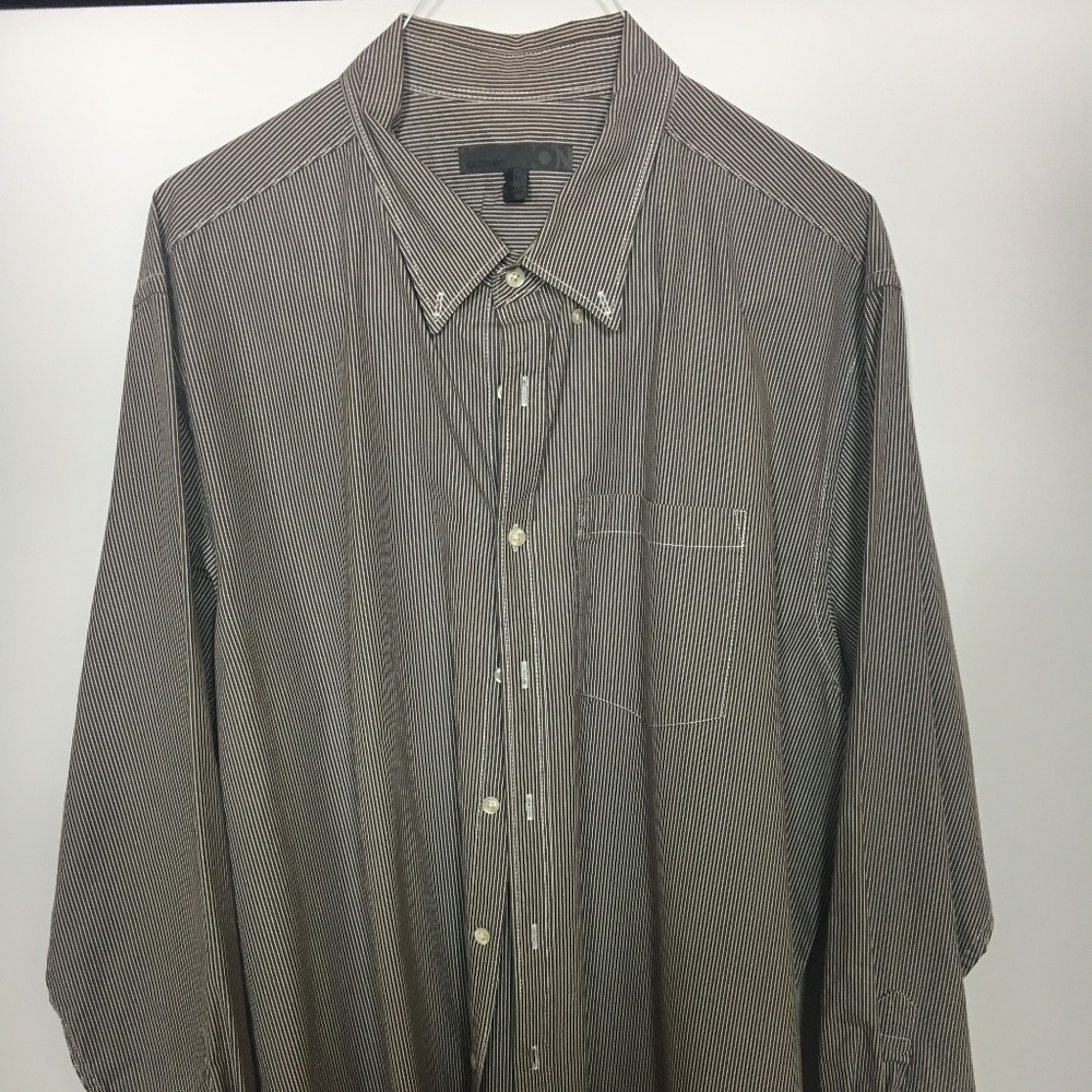 Old Navy - Button Up - Dark Gray & White - XXL